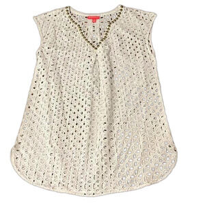 Lilly Pulitzer Bathing suit coverup, White eyelet pattern, size medium